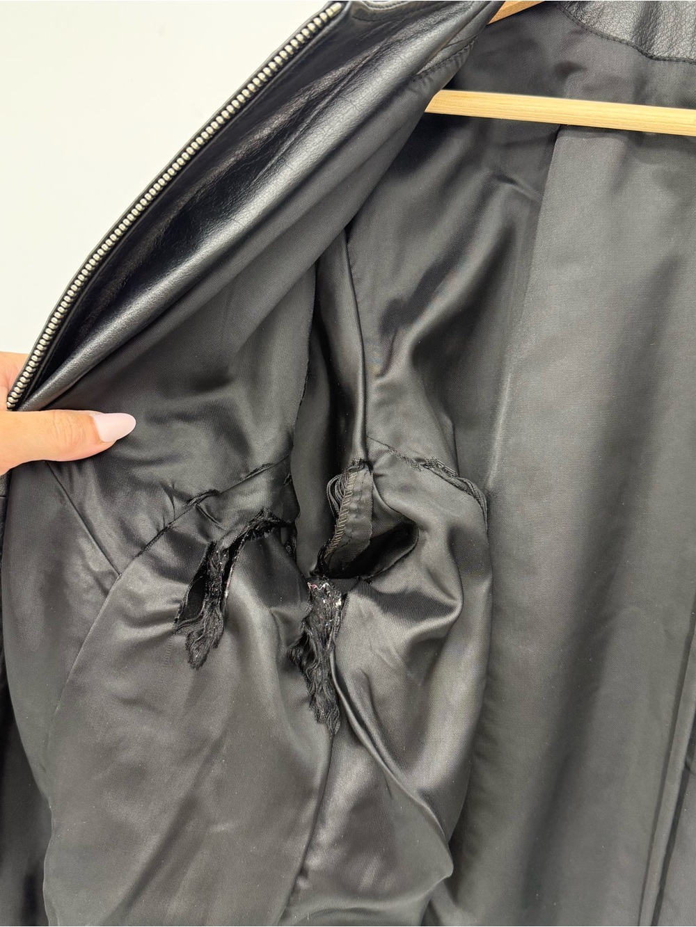 Apostrophe *Fair* Black Genuine Leather Jacket Classic Size 16 Y2k Style - Picture 8 of 15